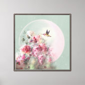 Mond und Blume - überzogene Leinwand (Vorderseite)