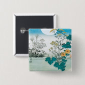 Mond und Blumen Button (Vorne & Hinten)