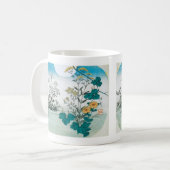 Mond und Blumen Kaffeetasse (Vorderseite Links)