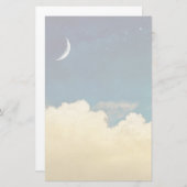Mond und Cloudscape Briefpapier (Vorne/Hinten)