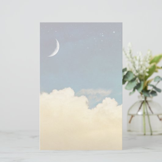 Mond und Cloudscape Briefpapier (Stehend Vorderseite)