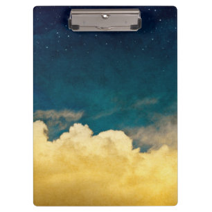 Mond und Cloudscape Klemmbrett