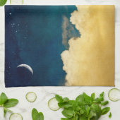 Mond und Cloudscape Küchentuch (Gefaltet)