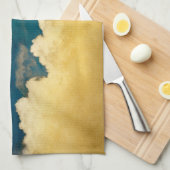 Mond und Cloudscape Küchentuch (Viertel Falte)