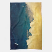 Mond und Cloudscape Küchentuch (Vertikal)