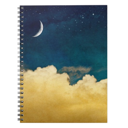 Mond und Cloudscape Notizblock (Vorderseite)