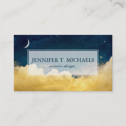 Mond und Cloudscape Visitenkarte (Vorderseite)