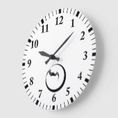 Mond und Fledermaus Große Wanduhr (Winkel)