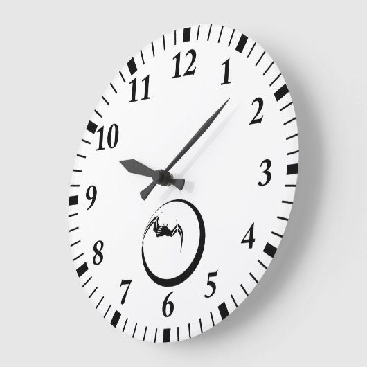 Mond und Fledermaus Große Wanduhr (Winkel)