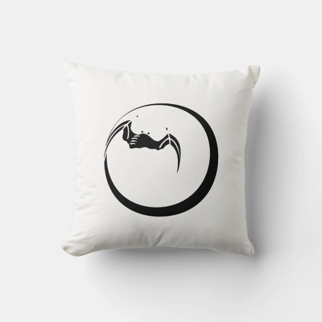 Mond und Fledermaus Kissen (Vorderseite)