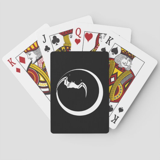 Mond und Fledermaus Spielkarten (Rückseite)