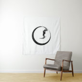 Mond und Fledermaus Wandteppich (Beispiel (Horizontal))