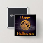 Mond und Fledermäuse Button (Vorne & Hinten)