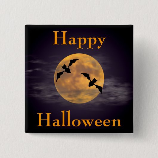 Mond und Fledermäuse Button (Vorderseite)