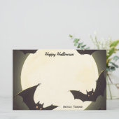 Mond und Fleet Happy Halloween Briefpapier (Stehend Vorderseite)