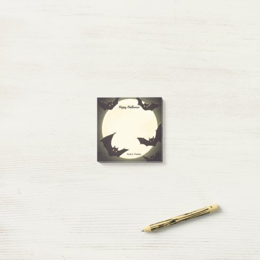 Mond und Fleet Happy Halloween Post-it Klebezettel (Auf Schreibtisch)