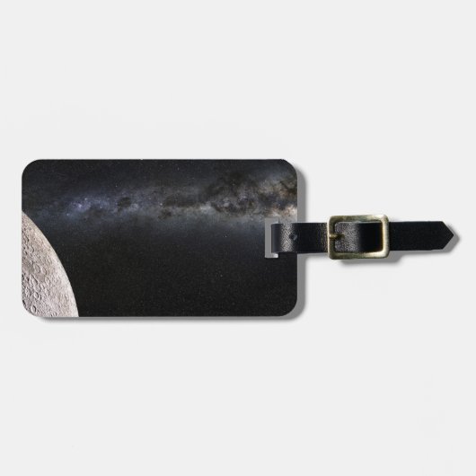 Mond und Galaxie Gepäckanhänger (Vorderseite horizontal)