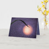 Mond und Gras Halloween Karte (Gelbe Blume)