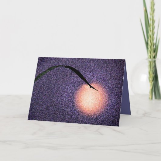 Mond und Gras Halloween Karte (Vorderseite)
