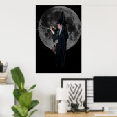 Mond und Hexe Poster (Heimbüro)