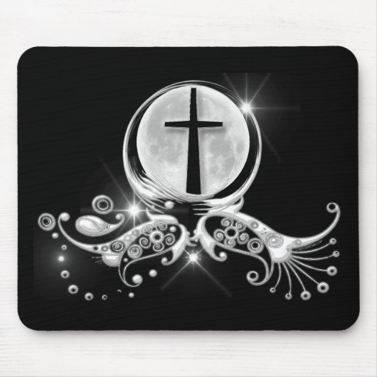 Mond und Kreuz Mousepad (Vorne)