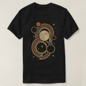 Mond und Kunstwerk dunkel T-Shirt (Design vorne)