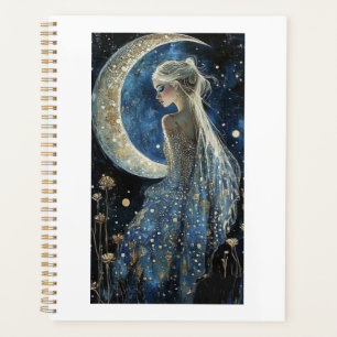 Mond und Lady-Notizbuch Planer