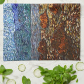 Mond und Landschaft Küchentuch (Gefaltet)