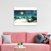 Mond und Landschaft Leinwanddruck (Insitu (Wohnzimmer))