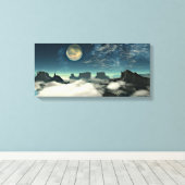Mond und Landschaft Leinwanddruck (Insitu (Holzboden))