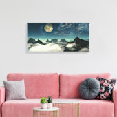 Mond und Landschaft Leinwanddruck (Insitu (Wohnzimmer))