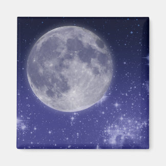 Mond und leuchtende Sterne Magnet