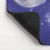 Mond und leuchtende Sterne Mousepad (Ecke)