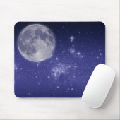Mond und leuchtende Sterne Mousepad (Mit Mouse)