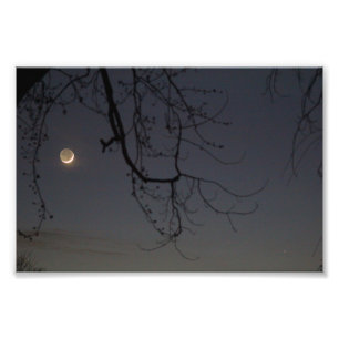 Mond und Merkur Fotodruck