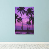 Mond und Palme Tree Leinwanddruck (Insitu (Holzboden))