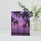 Mond und Palme Tree Postkarte (Stehend Vorderseite)