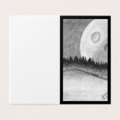 Mond und Planet - Schwarz (Außenseite Aufgefaltet)