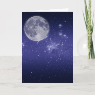 Mond und Shining-Sterne Karte
