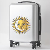 Mond und Sonne Aufkleber (Koffer)