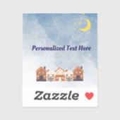 Mond und Sonne Aufkleber (Blatt)