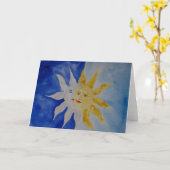 Mond und Sonne Karte (Gelbe Blume)