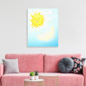 Mond und Sonne Leinwanddruck (Insitu (Wohnzimmer))