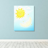 Mond und Sonne Leinwanddruck (Insitu (Holzboden))