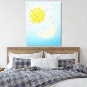 Mond und Sonne Leinwanddruck (Insitu (Schlafzimmer))