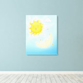 Mond und Sonne Leinwanddruck (Insitu (Holzboden))