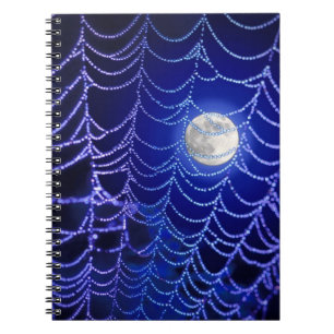 Mond und Spinnennetz Notizblock