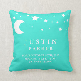 Mond und Stars Baby Ankündigung Pillow Kissen