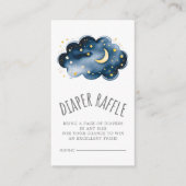 Mond und Stars Baby Boy Diaper Raffle Begleitkarte (Vorderseite)