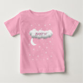 Mond und Stars Baby T - Shirt (Vorderseite)